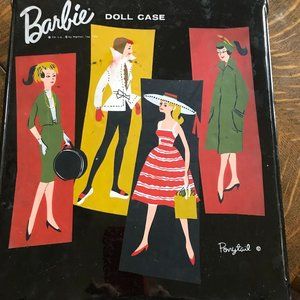Barbie Doll Case 1961 Black Original Barbie; Vintage; Ponytail